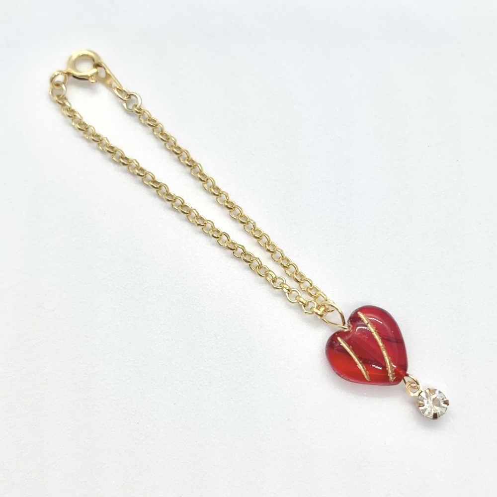 stripe heart necklace【ぬい・ドール】