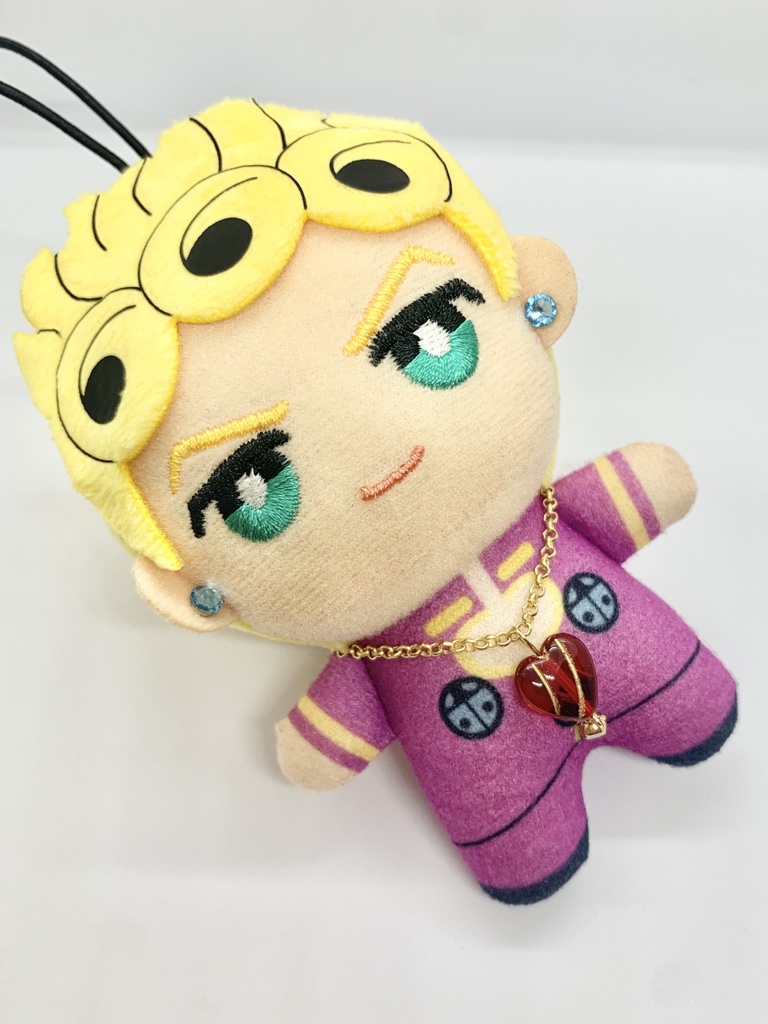 stripe heart necklace【ぬい・ドール】