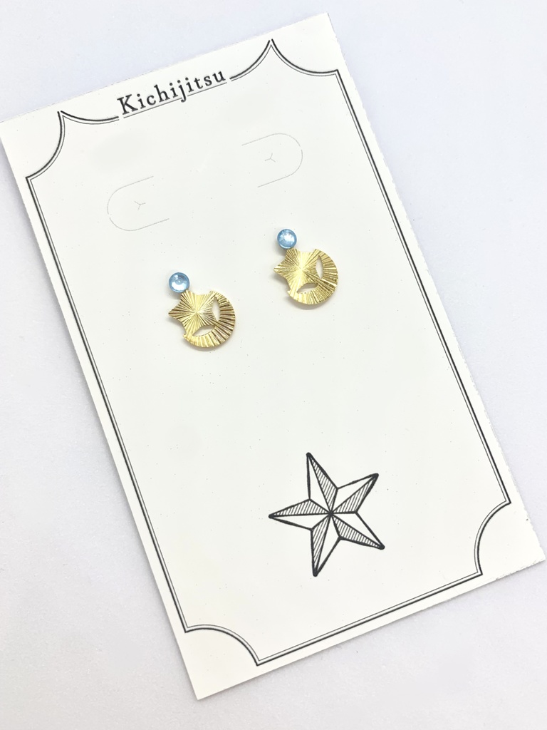 night sky earrings【ぬい・ドール】