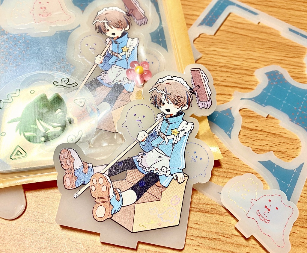 おばけジャージメイドのフレーム付きアクスタ