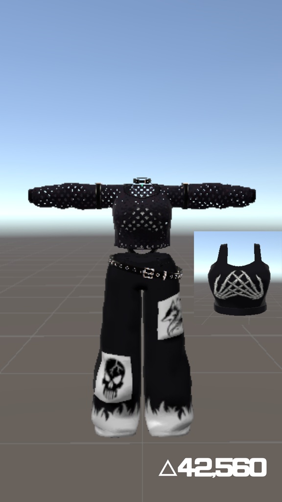 【ライラパイライト対応】MeshSkullPunk