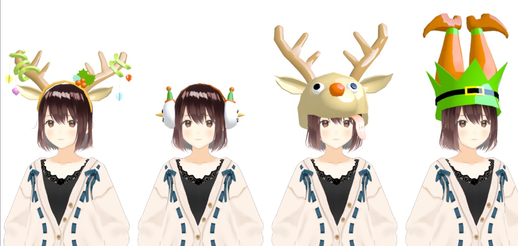 X-mas Objects Package(Hats and hair accessories, 6pieces)