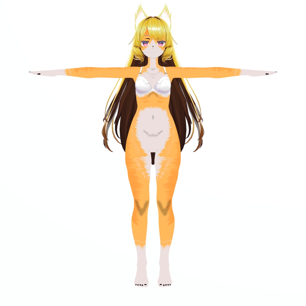 桔梗用全身ケモノテクスチャ