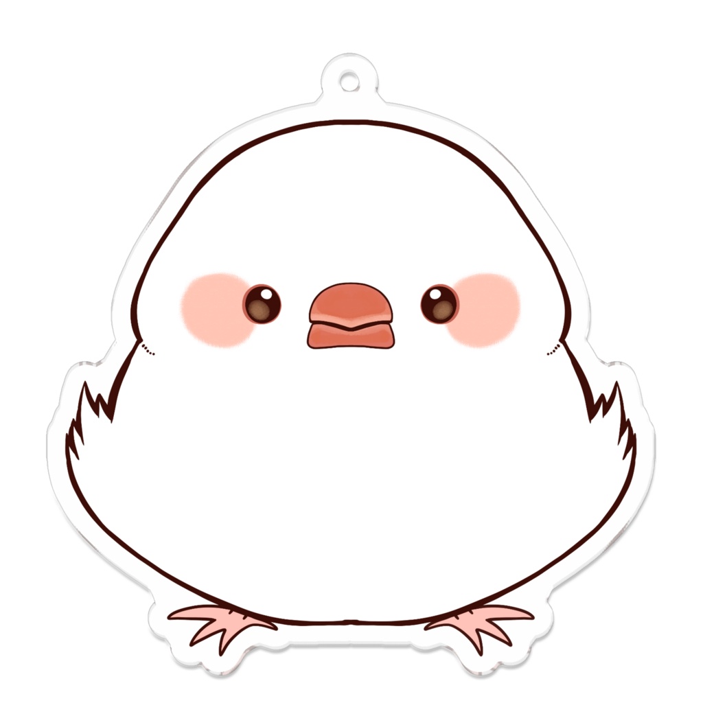 白文鳥アクリルキーホルダー