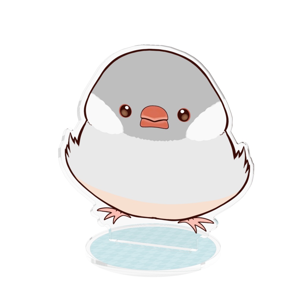 シルバー文鳥アクリルスタンド