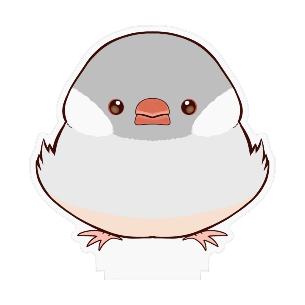 シルバー文鳥アクリルスタンド