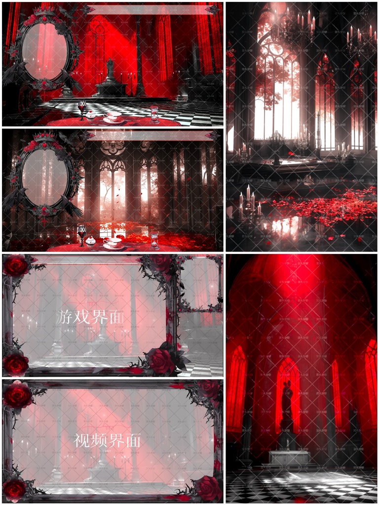 【VTuber背景】生中継間の動的背景横画面｜縦画面｜神蝕の殿、shoostフィルターを含む