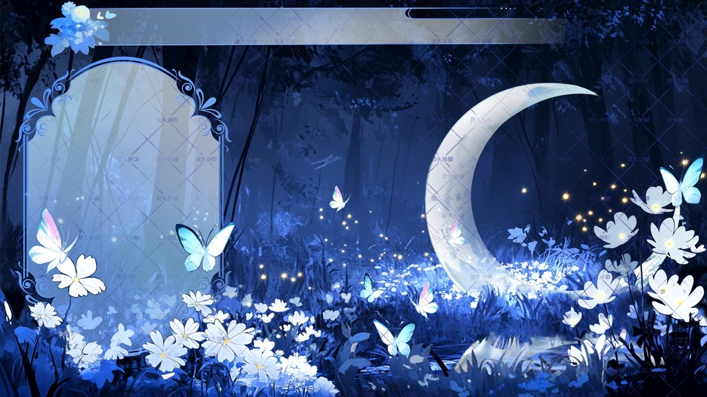 【Vtuber背景】ホタルとブルーベルの夏の夜The Summer Night Secret Language of Fireflies and Bluebells