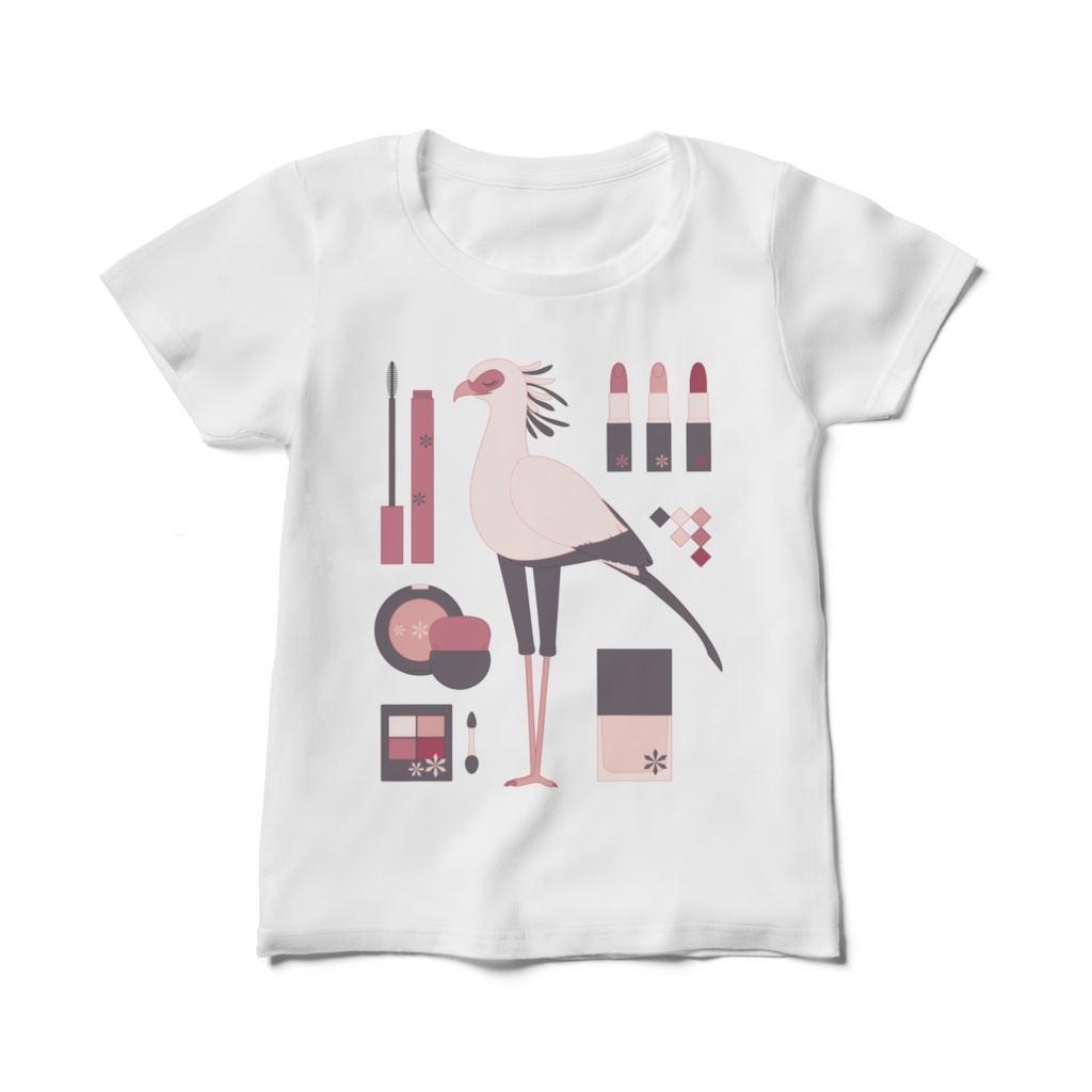 ヘビクイワシとコスメ【レディースＴシャツ】