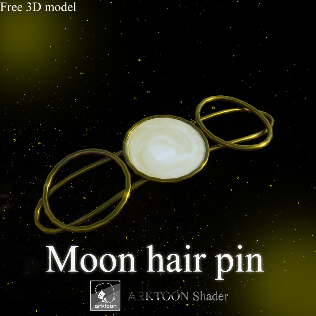 Moon Hairpin 3D FBX