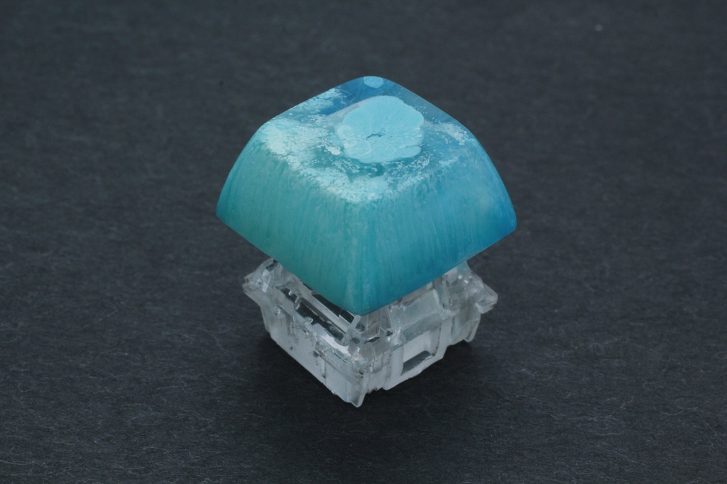 キーキャップ Series:アルコールインクアート 青