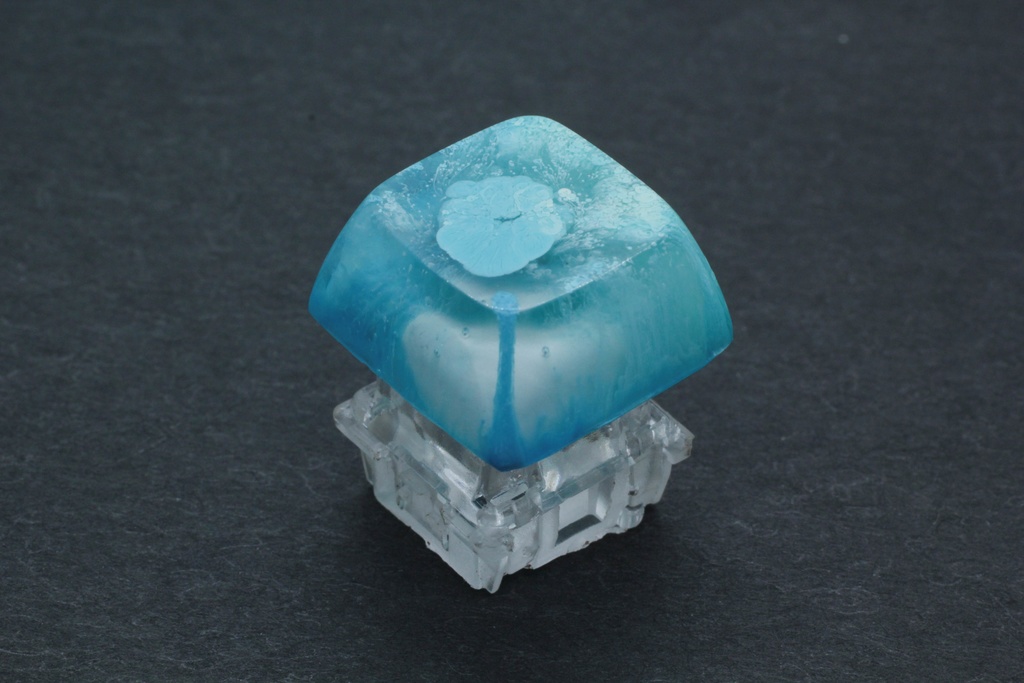 キーキャップ Series:アルコールインクアート 青