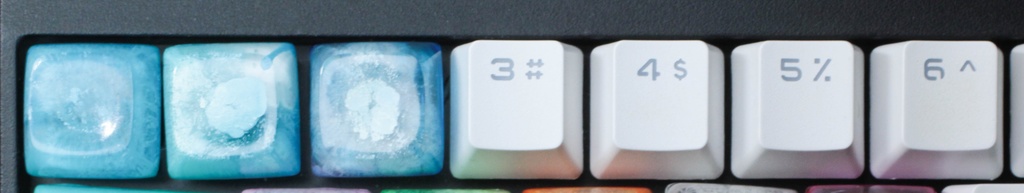 キーキャップ Series:アルコールインクアート 青