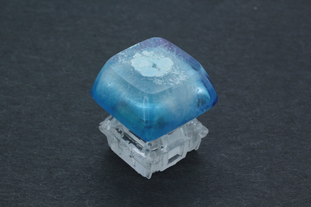 キーキャップ Series:アルコールインクアート 青