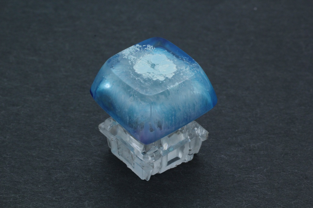 キーキャップ Series:アルコールインクアート 青