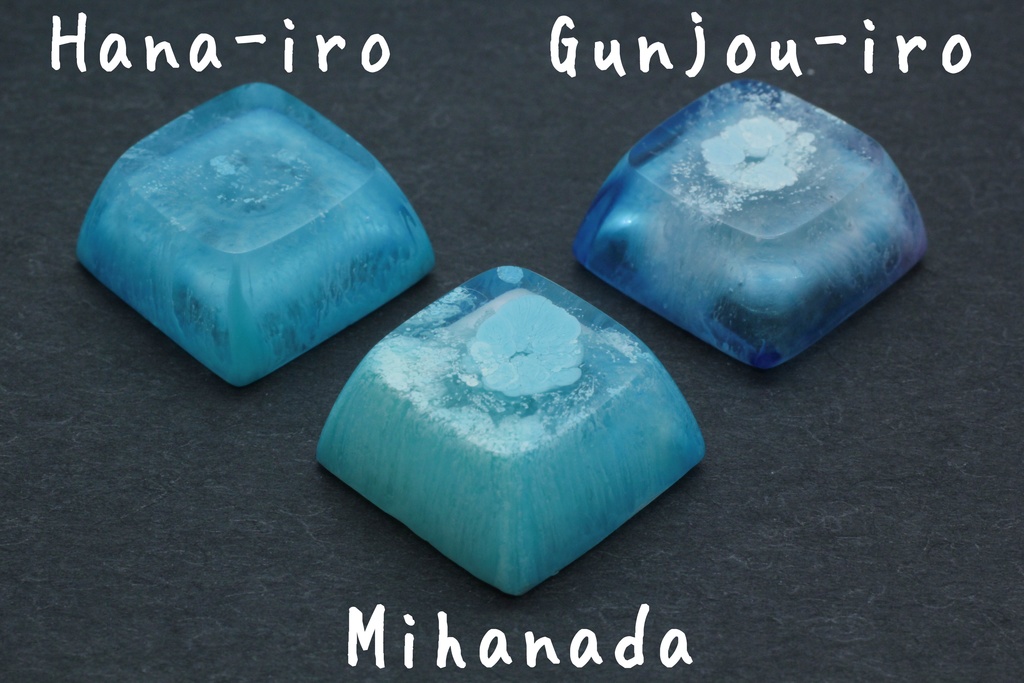 キーキャップ Series:アルコールインクアート 青