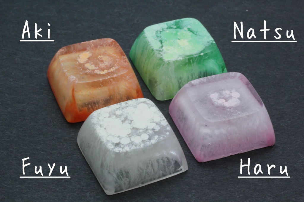 キーキャップ Series:アルコールインクアート 四季