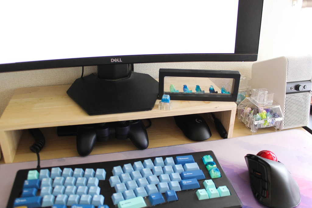 ディスプレイー アルコールインクアートの小鳥