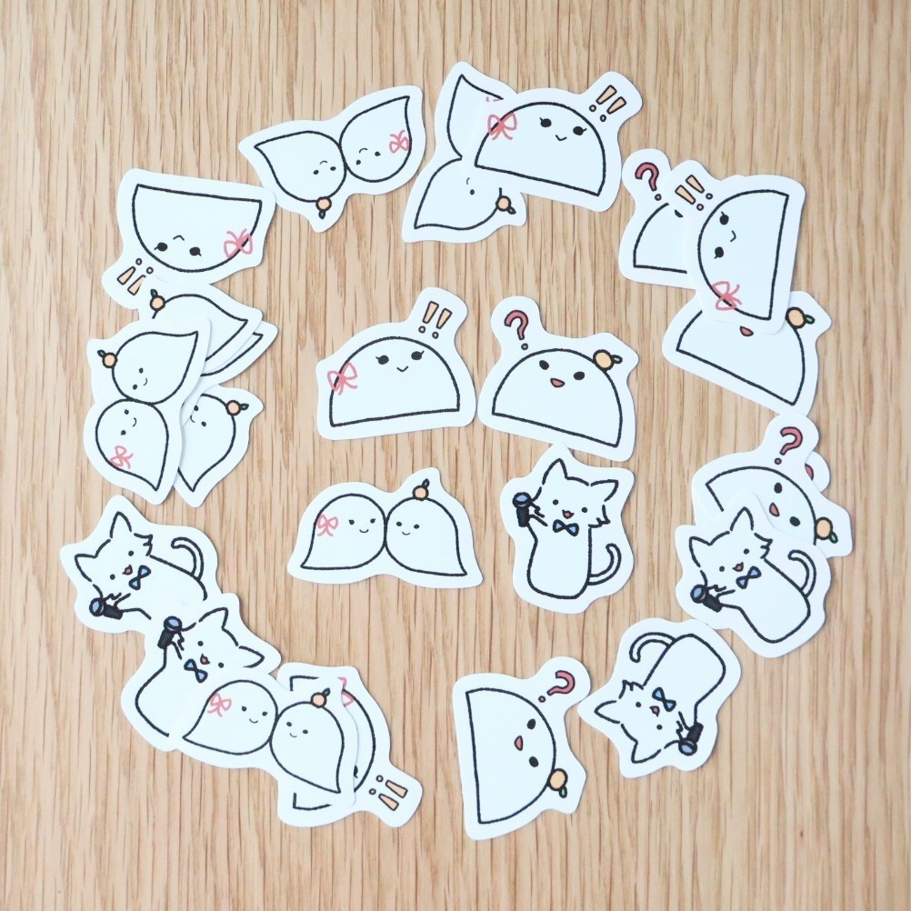 【シール】ふらりとこたつーの聴いてよラジオ【4枚セット】