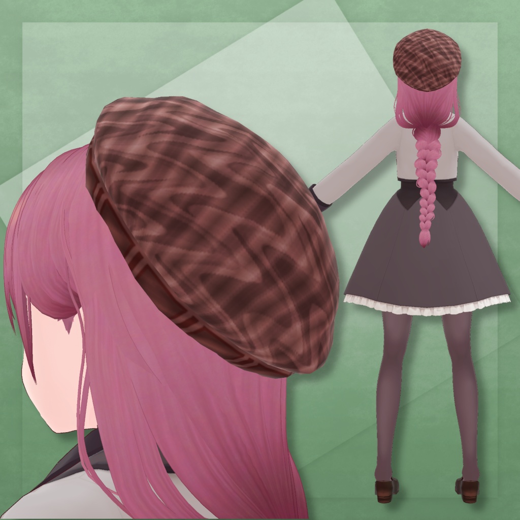 チョコ風味なベレー帽【VRoid customitem】