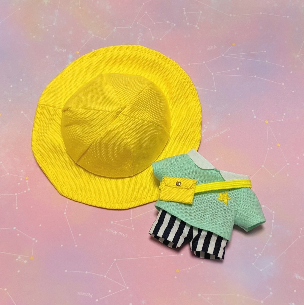 10cmぬい服 幼稚園児服一式セット(星の刺繍入)