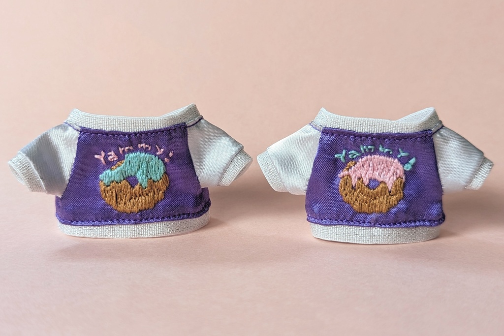 10cmぬい用 ドーナツ柄スカジャン