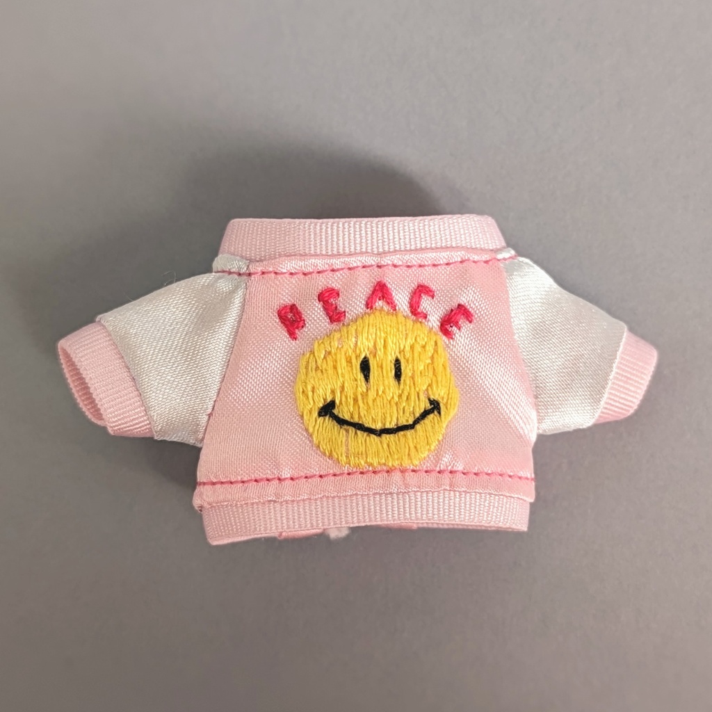 10cmぬい用 ピースマーク柄スカジャン