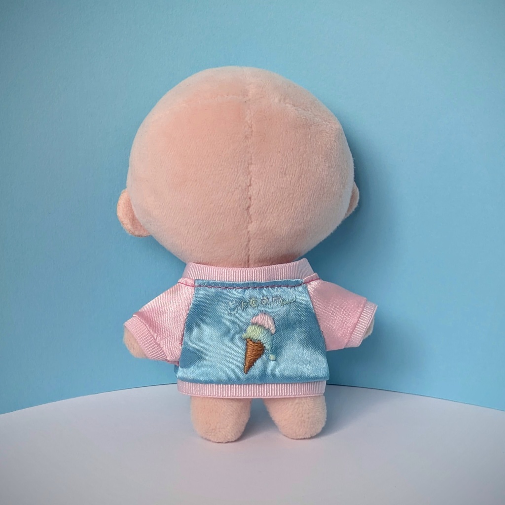 10cmぬい用 アイスクリームの刺繍入りスカジャン