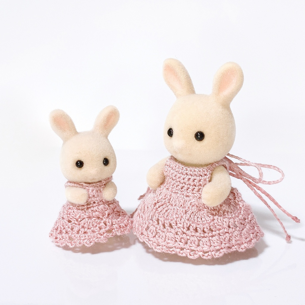 裾レースのワンピースドレス 赤ちゃんサイズ