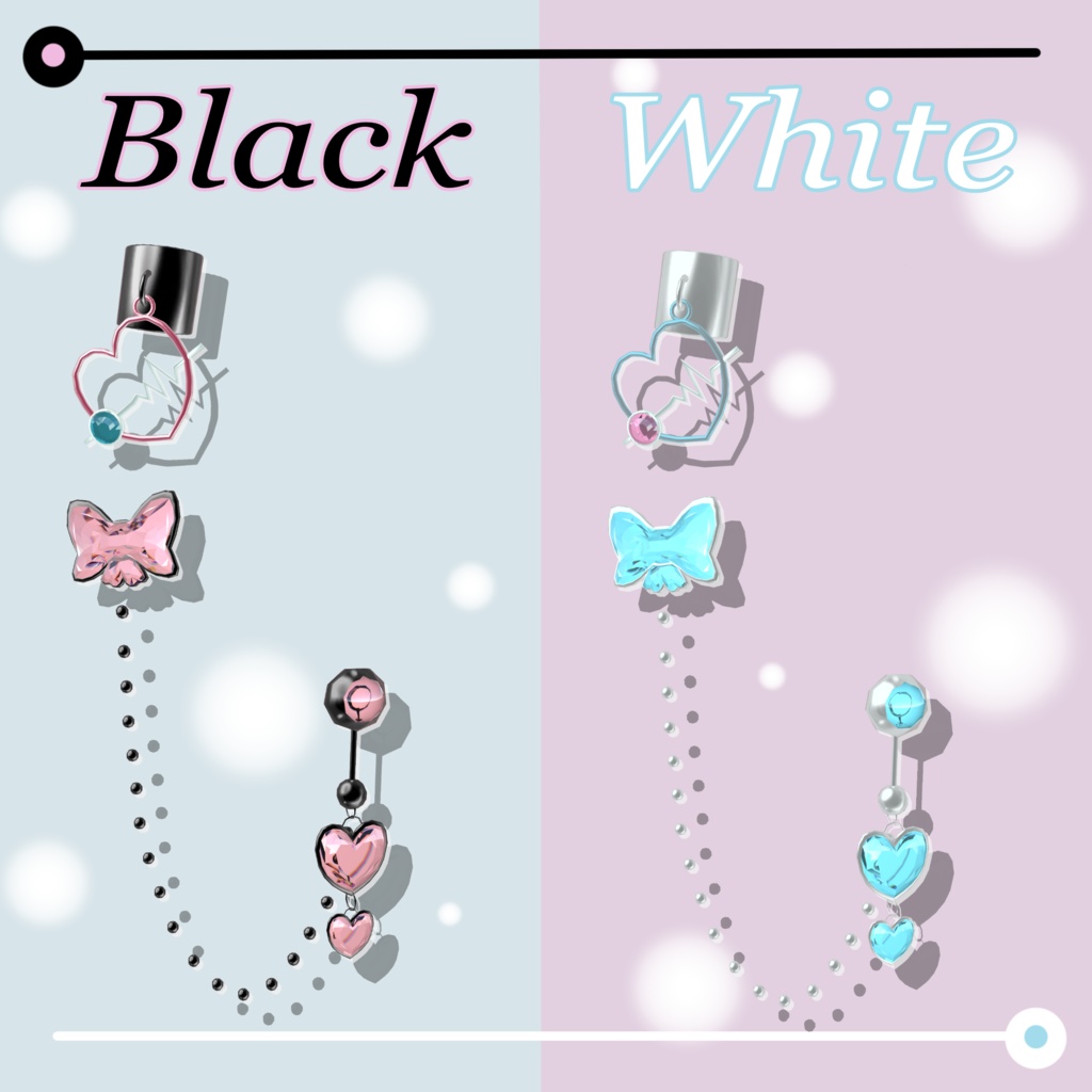 【キプフェル対応】揺れる2種ピアスセット