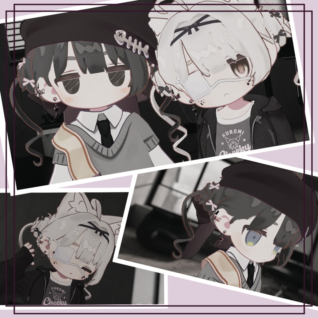 【キプフェル対応】揺れる2種ピアスセット