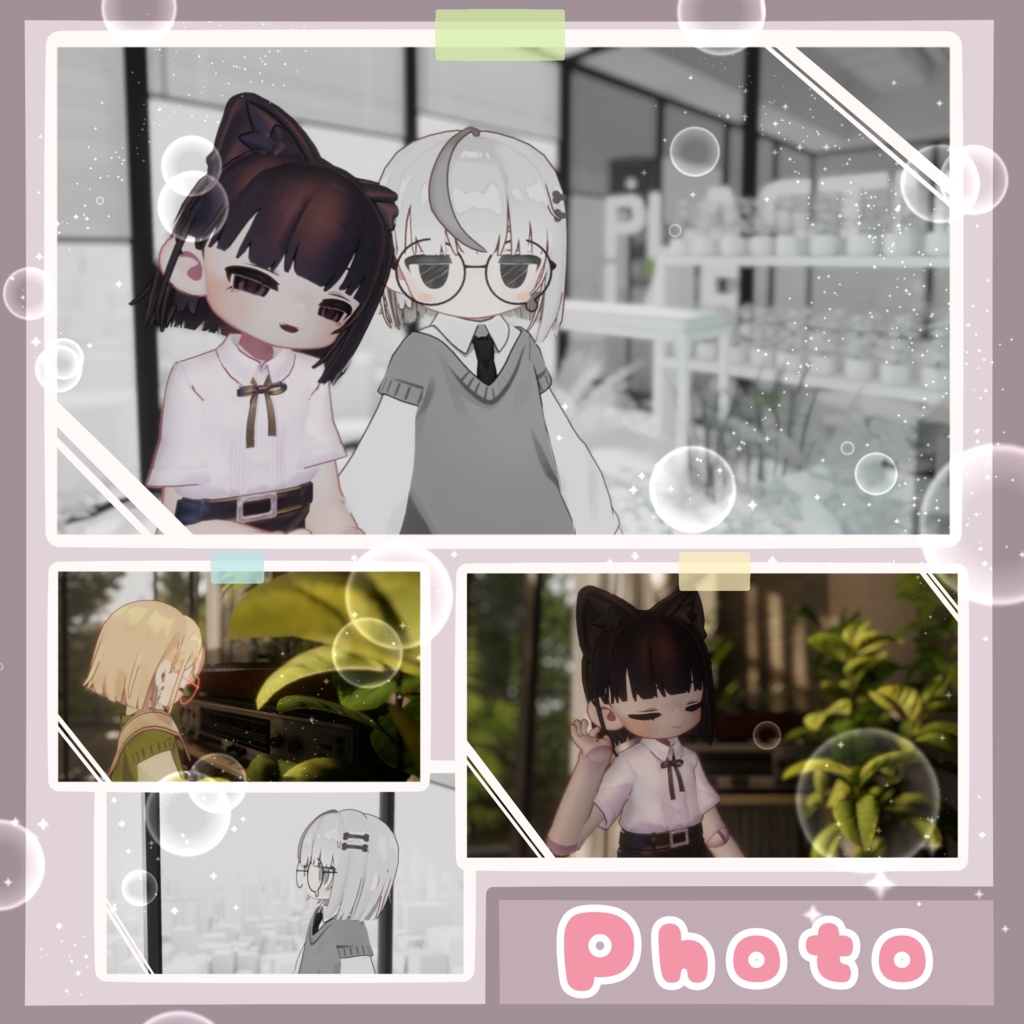 【キプフェル対応】インナーカラーの耳かけボブ