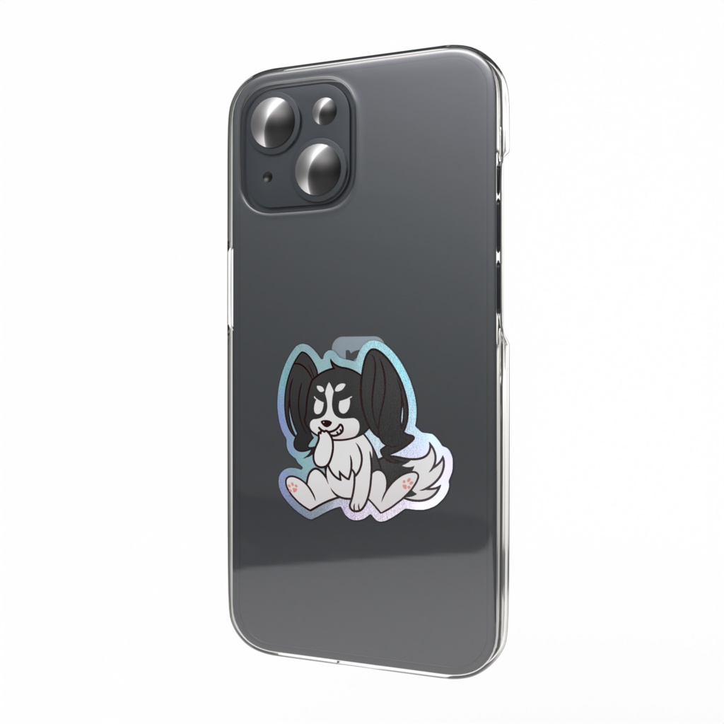 オーロラスマホステッカー 【白黒】