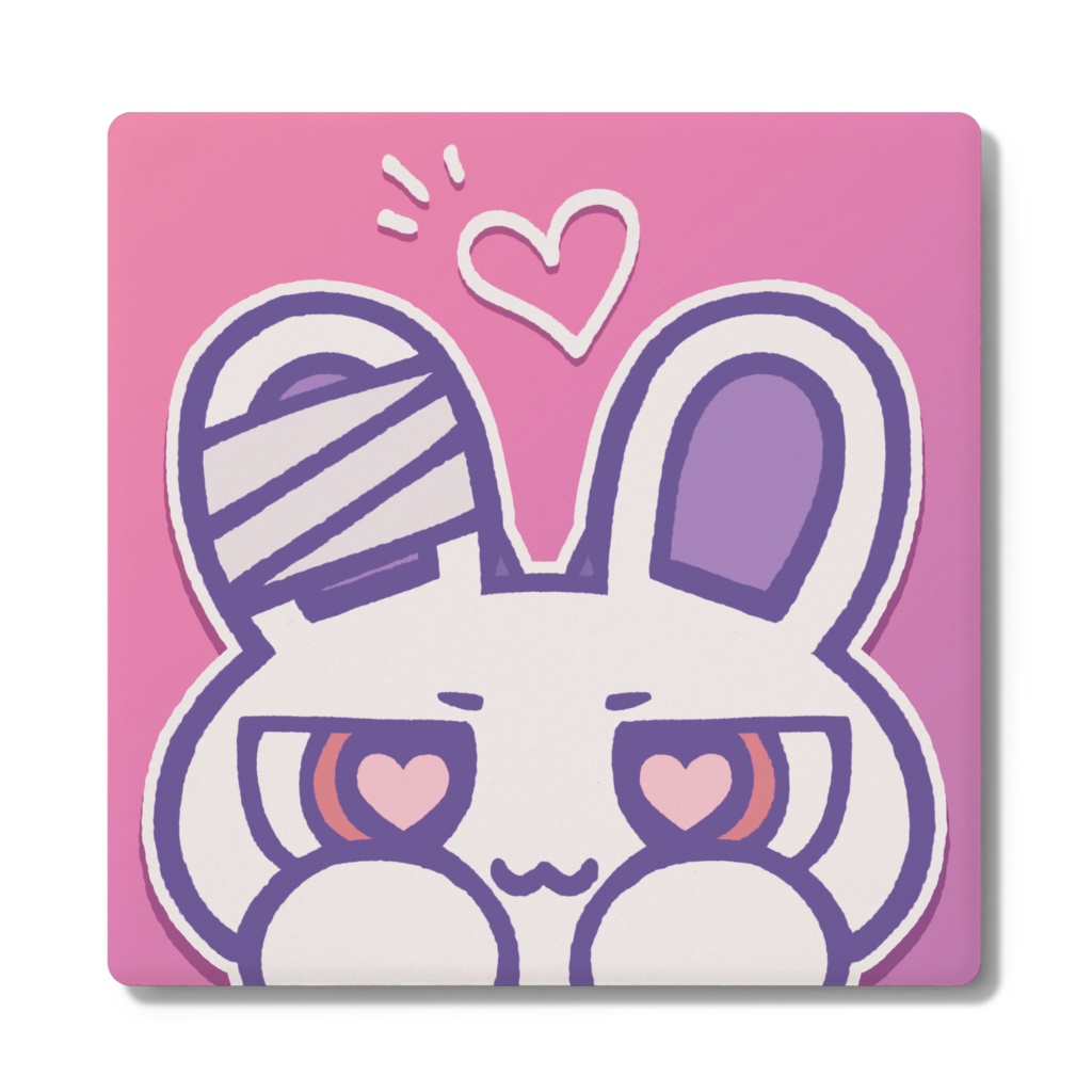 描きおろし!にゅいうさ♥コースター
