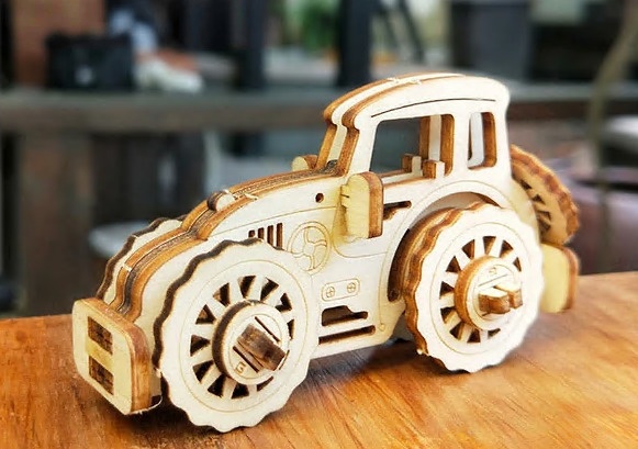 DIYダイナミックウッドモデル-アンティーククラシックカー、手作りの木工、最高の癒しの小さなオブジェクト