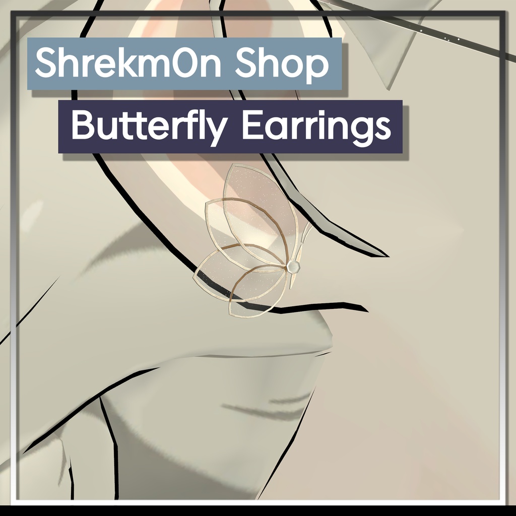 蝶の耳飾り_Butterfly Earring