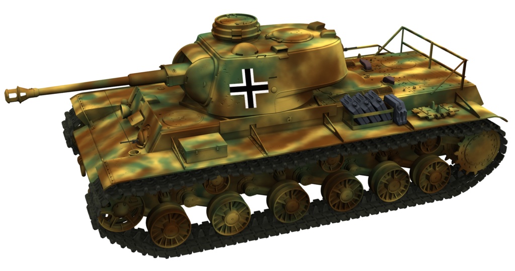 【Shade3D】KW-1 753(r) 重戦車 7.5cm Kw.K L/43 搭載型