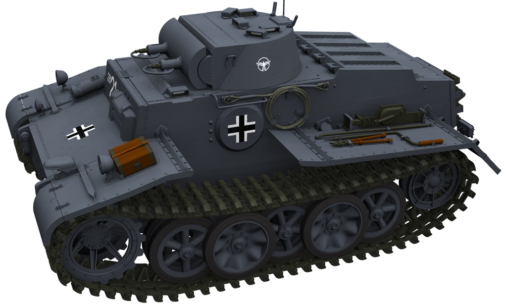 【Shade3D】I号戦車F型