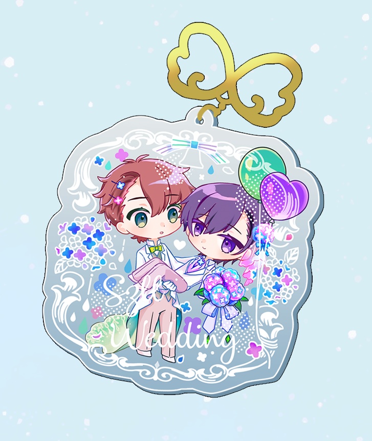 ウエディングアクリルキーホルダー