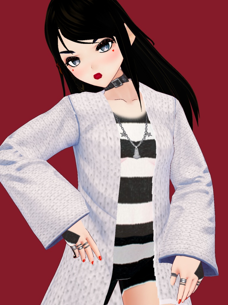 VRoid Makeup - Face Skin - China Girl w/ Lashes Red Lips