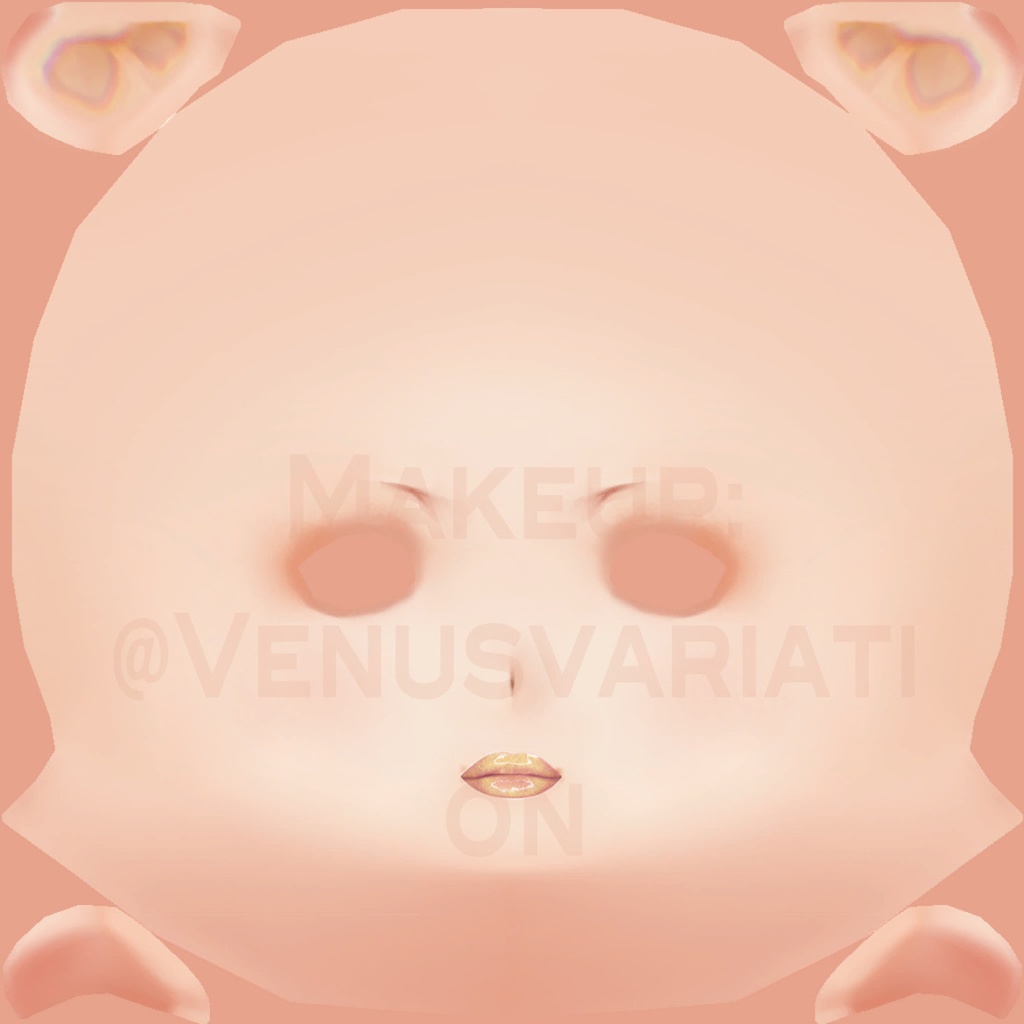 VRoid Makeup - Face Skin - Gold Lips w Light Blush