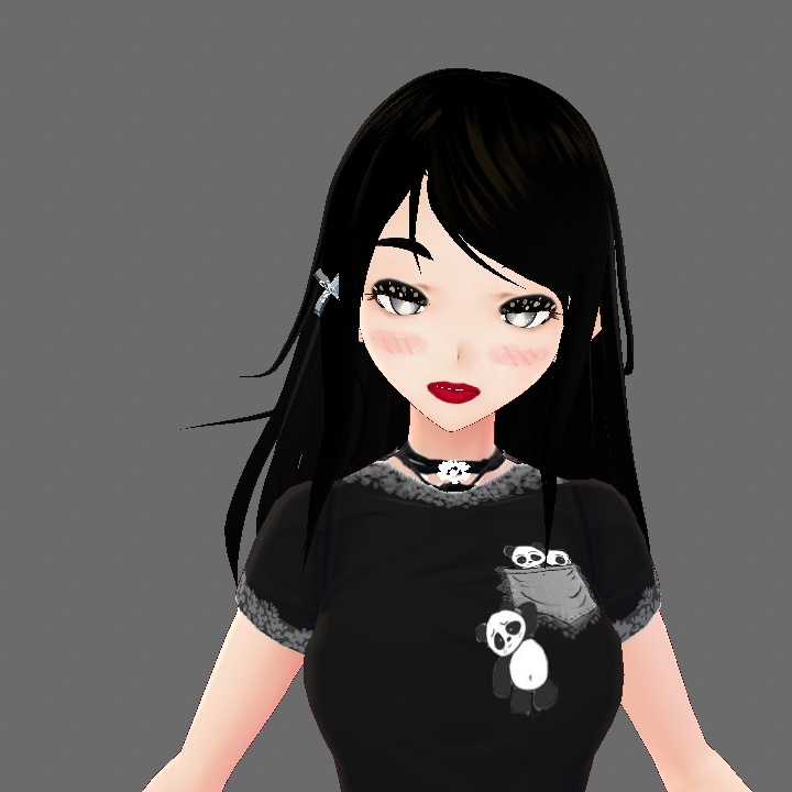 VRoid Makeup - Face Skin Set - Red Lipstick Kawaii Blush - Set of 3