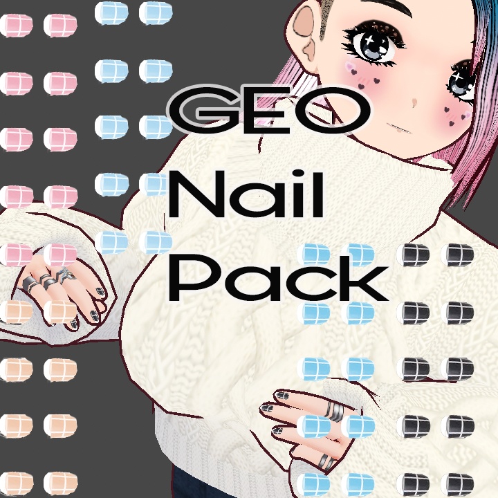 Nail Polish - Nails Set - Geometric Design