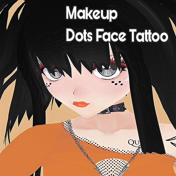 Free VRoid Tattoos - Face Tattoos Dots  / Skin Tattoos Dots