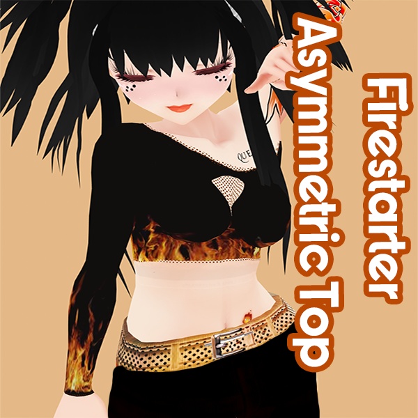 VRoid - Firestarter Asymmetric Top / Shirt 