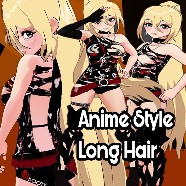 VRoid Hairstyle - Anime Girl Long Hair Version 1