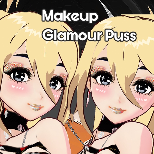 VRoid Makeup - Glamour with Kawaii Blush, Lashes, and Lipstick - Reds