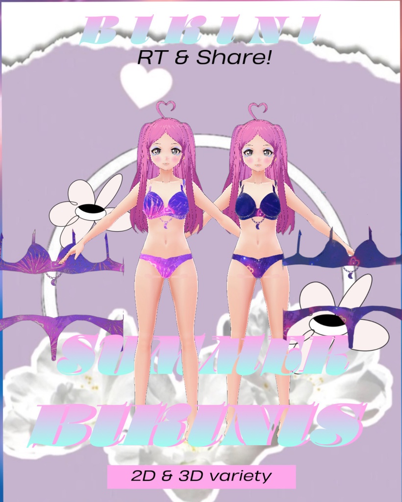Free 8 Bikini Pack - Swimwear Bathing Suits VRoid Pack