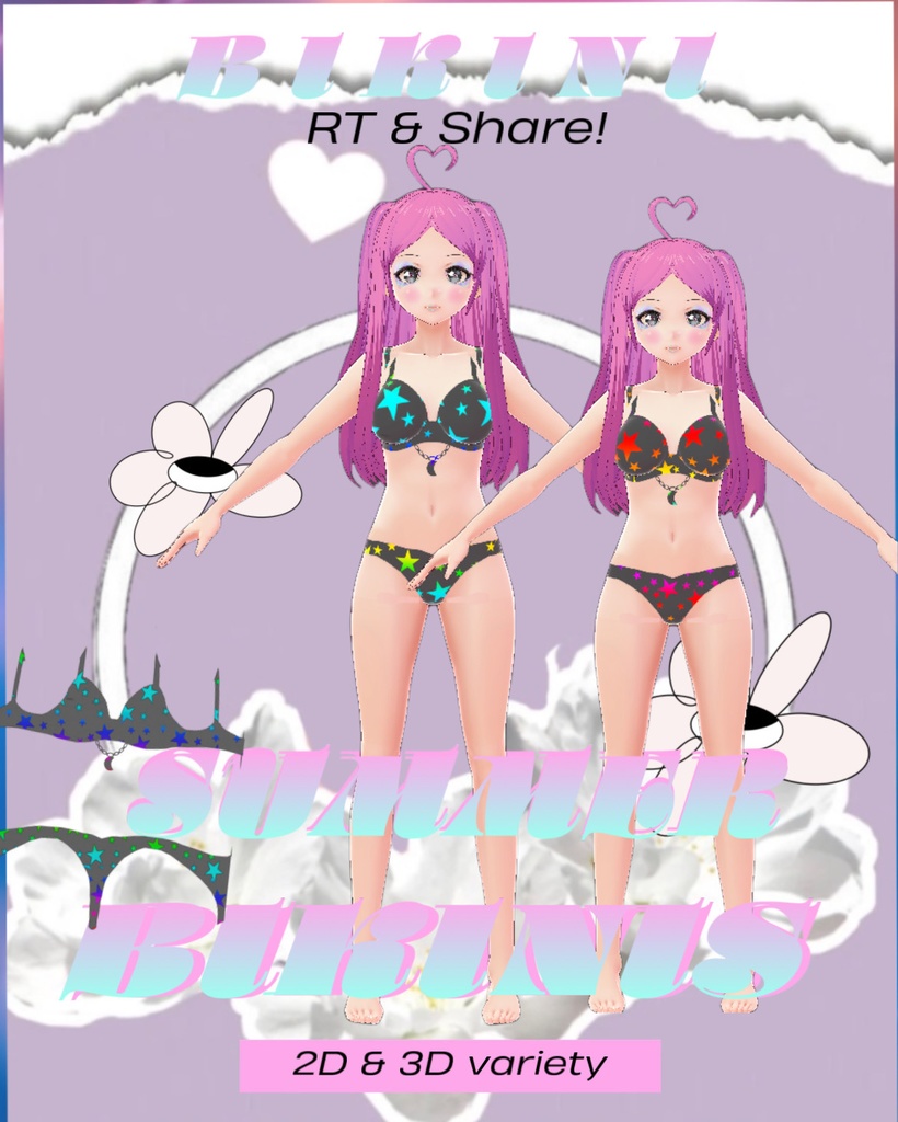 Free 8 Bikini Pack - Swimwear Bathing Suits VRoid Pack