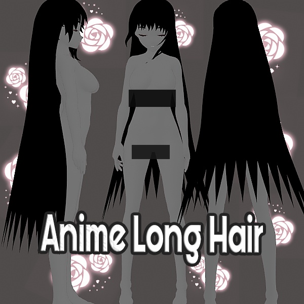 VRoid Hairstyle - Anime Girl Long Hair Version 2